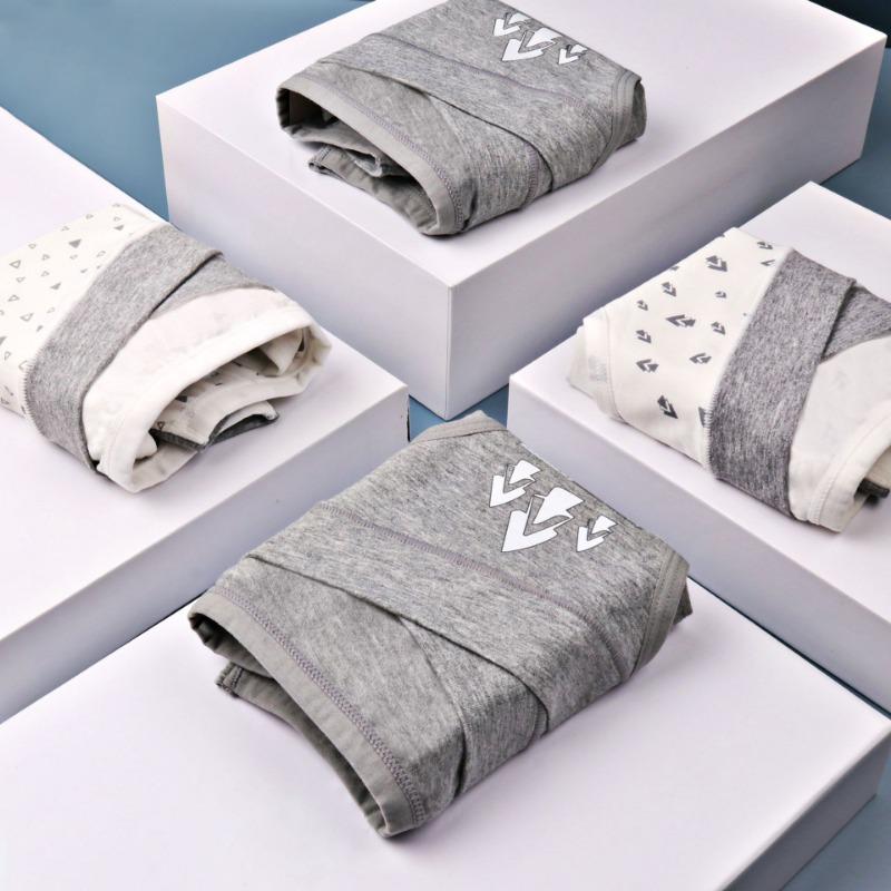 

4 шт./компл. женские трусики с принтом и низкой талией, дышащие, поддерживающие живот, изготовленные из чистого хлопка большого размера XXL