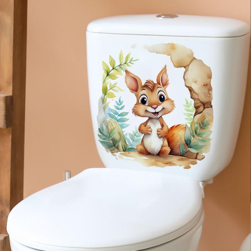T776#Cute Squirrel Wall Sticker Kids Room Background Home Decoration Mural Living Room Wallpaper Funny Decal