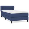 3126283 vidaXL Lit à sommier tapissier avec matelas Bleu 80x200 cm Tissu