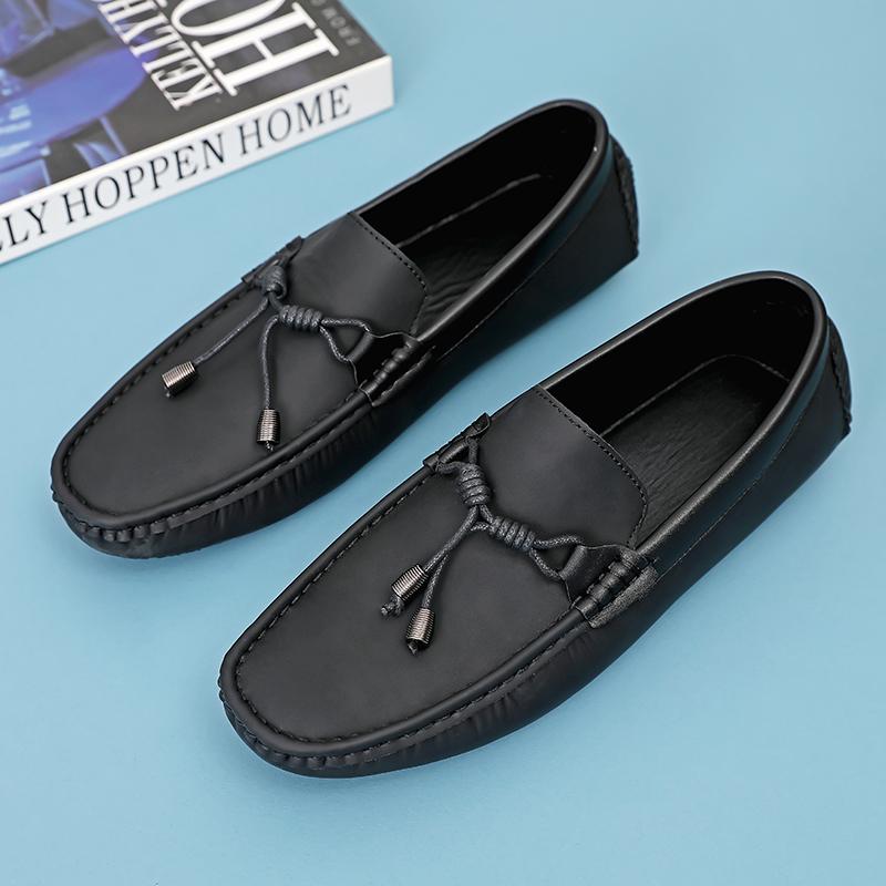 FashionElegantes Повседневные кожаные туфли-лодочки с кисточками Slip on Офисная мужская — фото 7