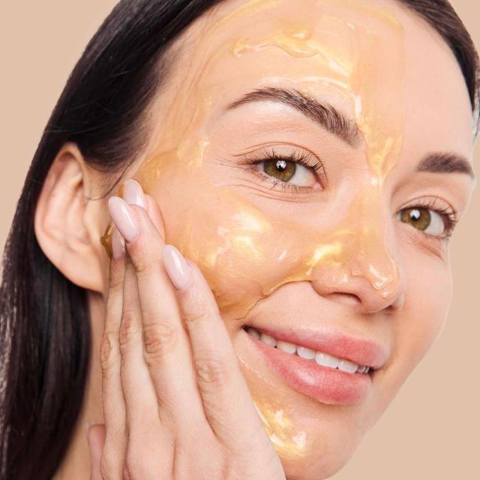 Masque Visage Imprégné D'or 24K