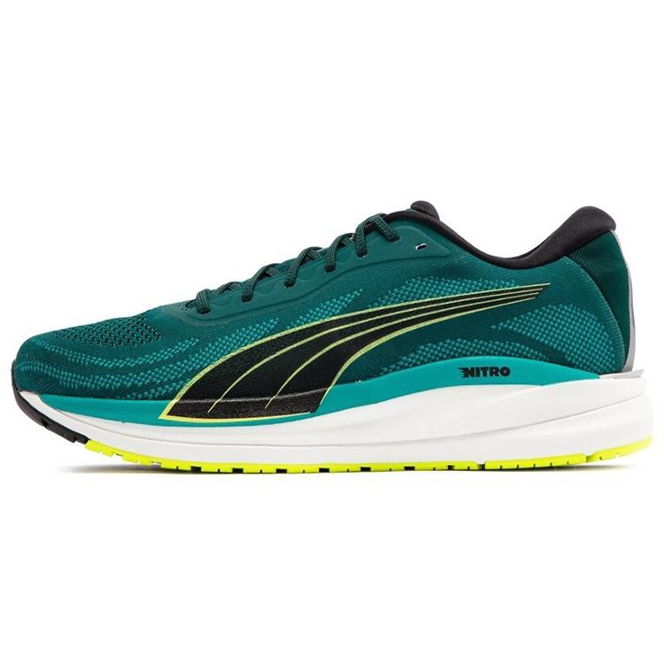 PUMA Magnify Nitro Knit Green Gold Gray Men s 376907-03 EU 43