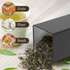 Sugar Coffee Tea Storage Jar With Bamboo Lid Kitchen Storage Container Set Simple Metal Style Coffee Tea Sugar Container