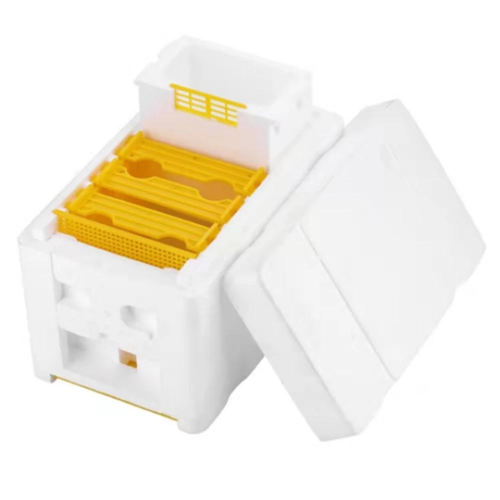 Queen Bee Breeding Box Foam Bee Box Pollination Box Queen Bee Rearing Beehive Beekeeping Equipment for Bee Mating Rearing жёлтый