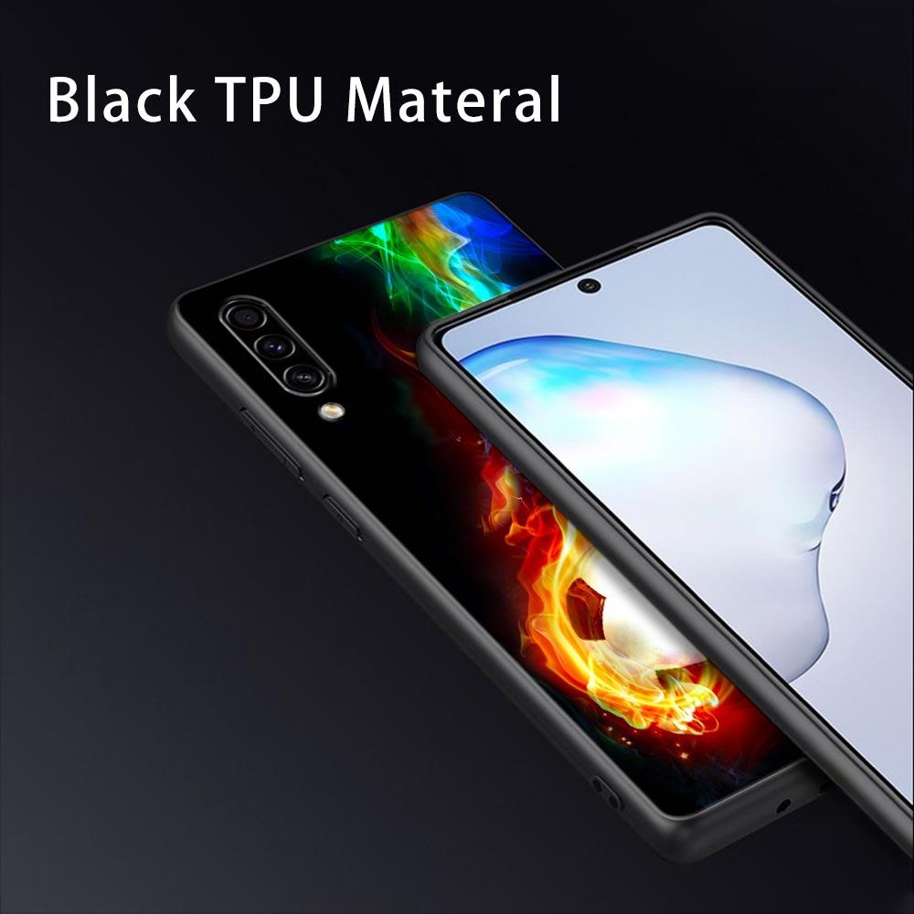 Football Silicone Case For Samsung Galaxy A57 A56 A55 A36 A35 A37 A26 A17 A07 A50 A50s A70 A80 A7 A9 2018 Cover Fire Soccer Ball