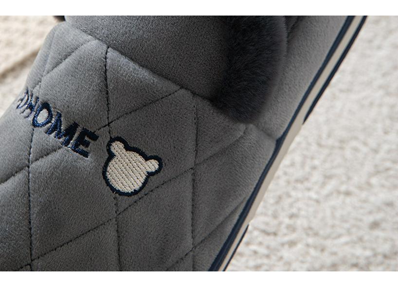 Men's Winter Backless Cotton Slippers, Extra Large Sizes, Warm Thick Sole (46-48)