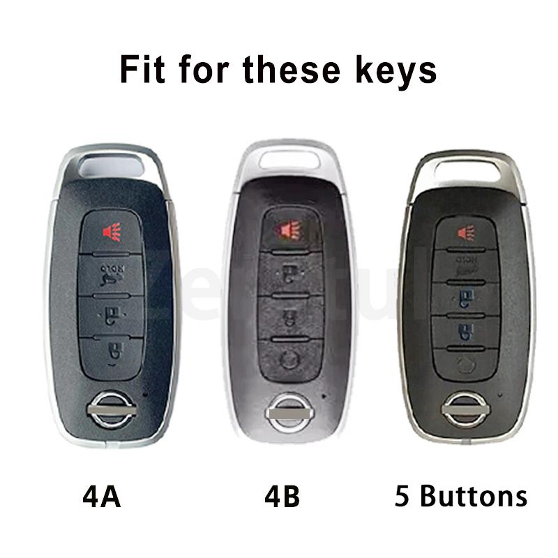 4/5 Buttons Auto Shell Fob Holder For Nissan X-Trail T33 Kicks Qashqai J12 Juke Teana Altima Ariya Tpu Car Key Case Cover Bag