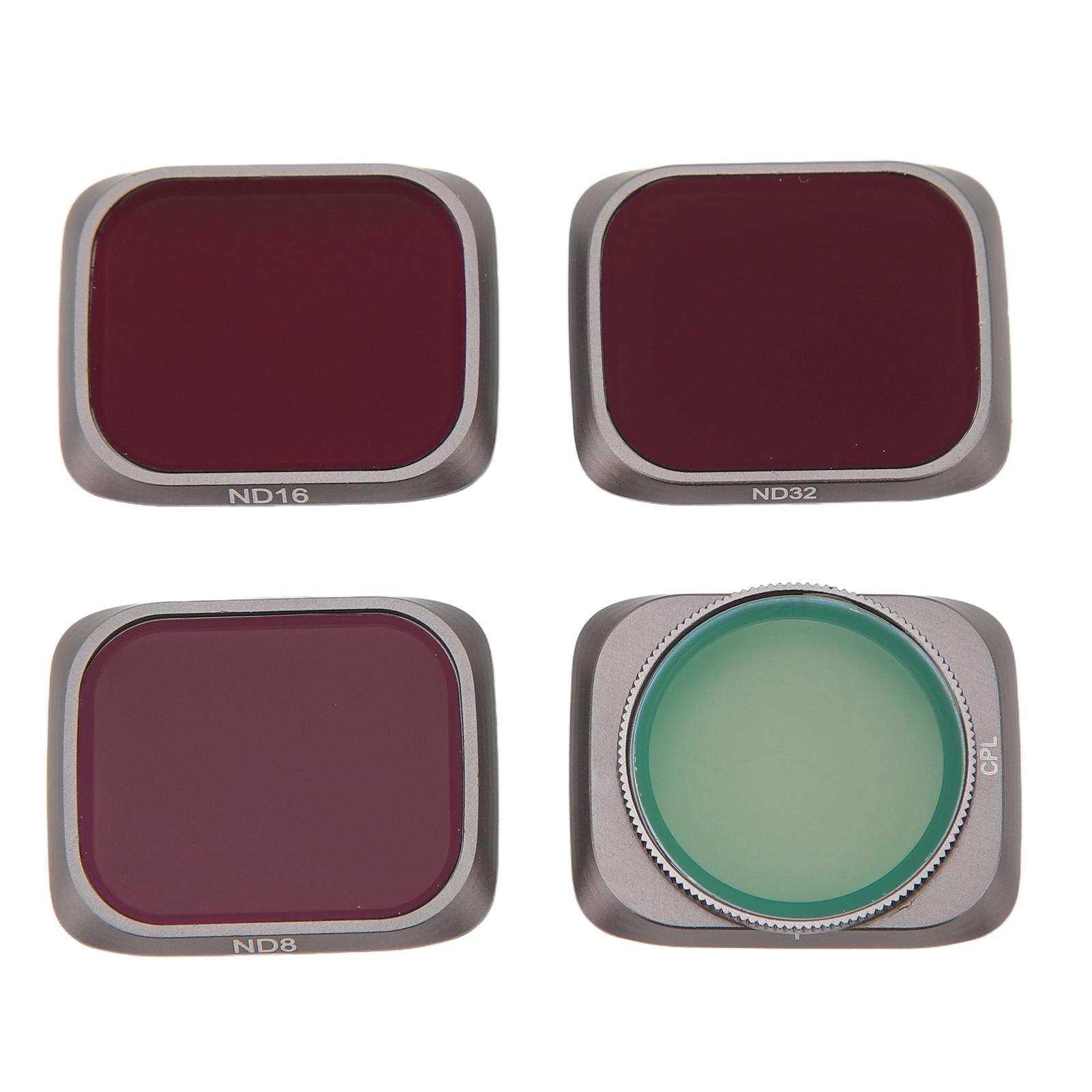 

4 Pcs Drone Camera Lens Filter CPL ND8 ND16 ND32 Aluminum Alloy Frame Optical Glass Drone Lens Filter for AIR 2S