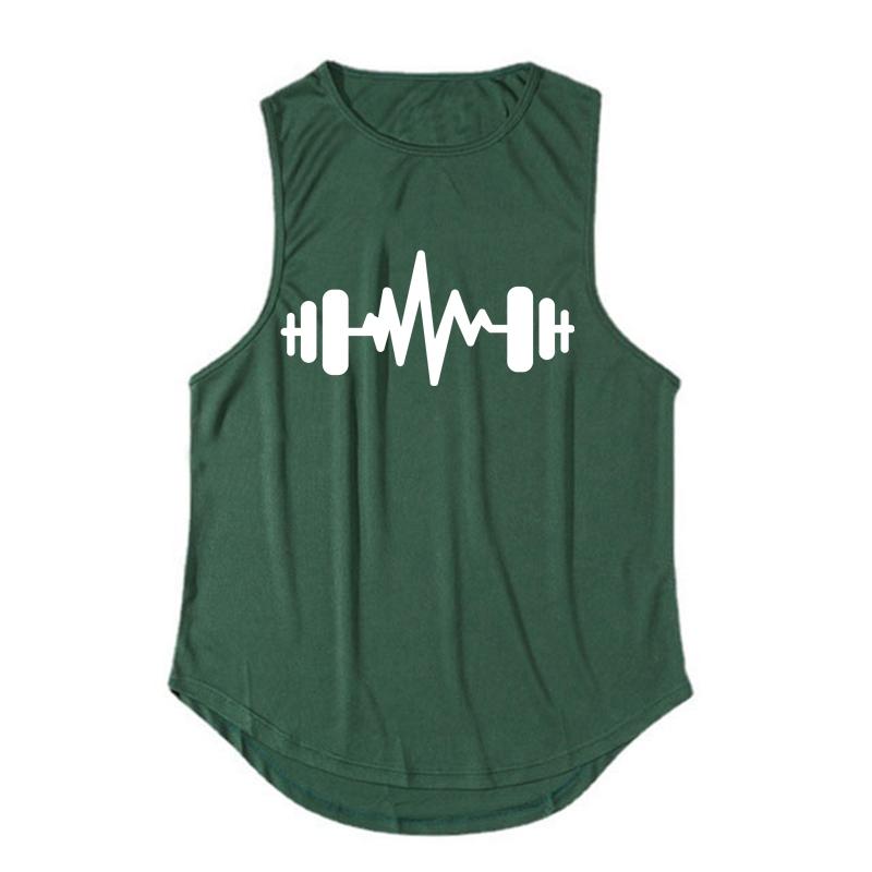 Men's Casual Tank Summer Bodybuilding Fitness Muscle Singlet Man's Clothes Sleeveless Slim Fit Vest Mesh Quick-Drying Vest Hot