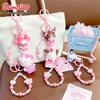 Sanrio Twinkling Cherry Blossom Hello Kitty & Kuromi Pendant Keychain Gift