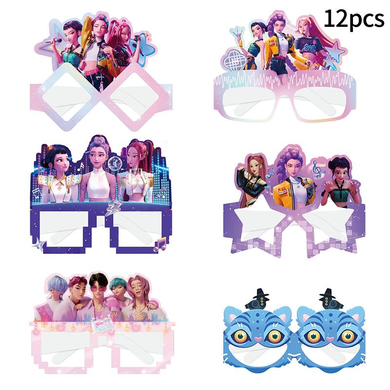 Kpop Demon Party Balloon Accessories Star Heart Shaped Ballons Kpop Huntrix Warriors Balloon Party Supplies