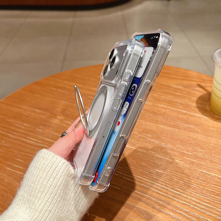 Four Corner Shockproof Space Magnetic Phone Case with 360 Degrees Rotating Holder