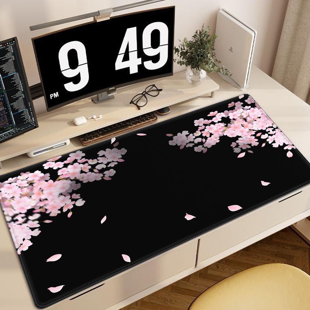 Mouse Pad Landscape Sakura Large Deskmat Laptop Computer Accessories Mousepad Carpets Rubber Anti Slip Mousepad Kawaii Playmat