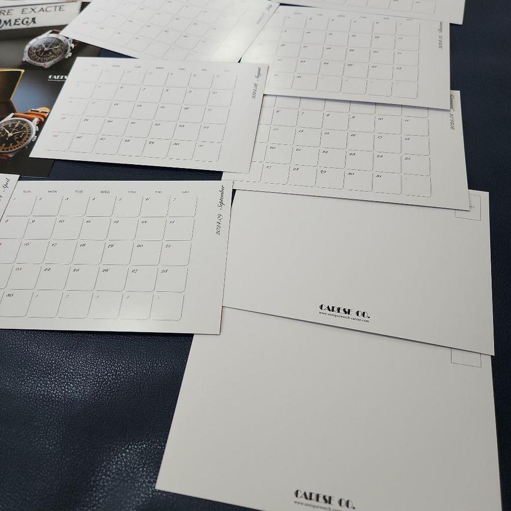 Used ROLEX TUDOR etc. Cares desk calendar 2023, 2024
