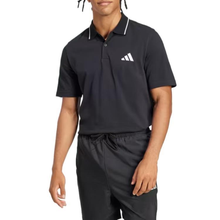 Adidas ESSENTIALS Polo Shirt Men's Black/White JE9023