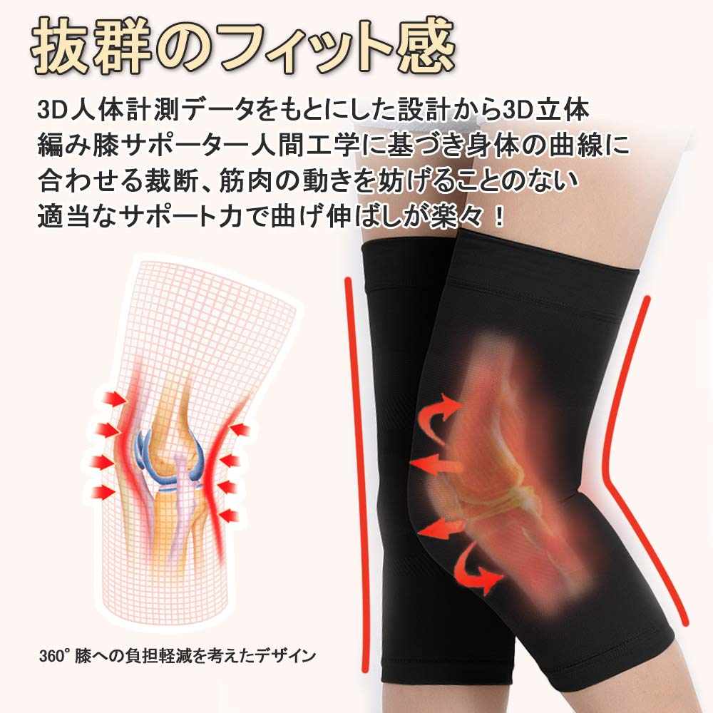 Knee Knee Support for Air Conditioning and Cold Weather and Knee Pain Sports Impact Injury Joint Knee Muscle and Ligament 3D Knit Support, Protection,