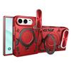 CD Texture Sliding Camshield Magnetic Holder Phone Case For iPhone Duo, TPU PC Shockproof Lens Protective Cover