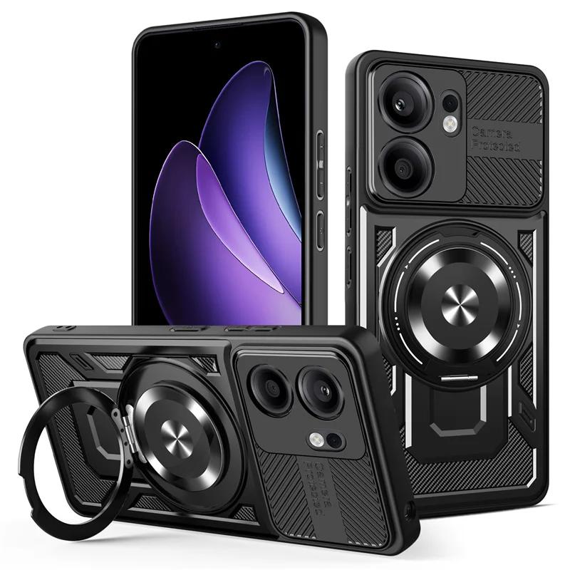 Armor Shockproof Case For OPPO Reno 13F 13FS 5G Reno 13 Reno13 Pro F FS Protective Cover Ring Stand Holder Fundas Coque Capa