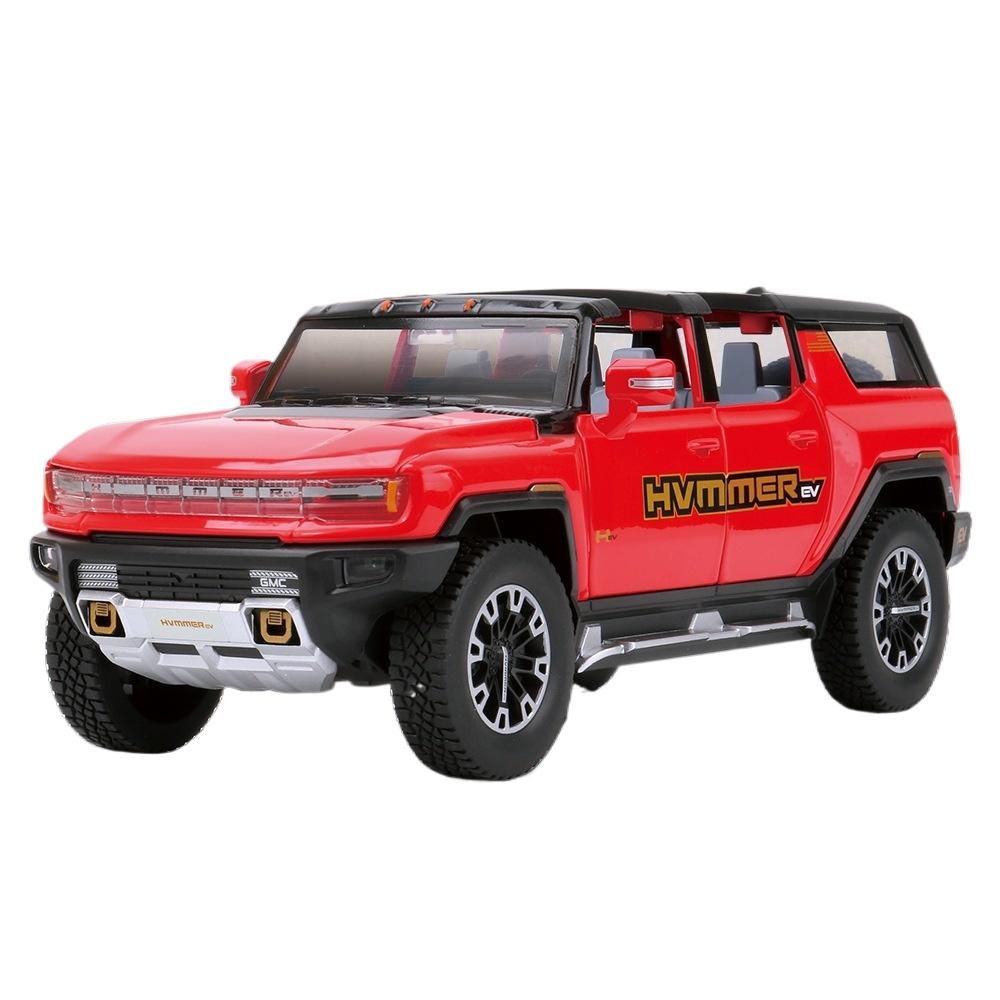 

1/24 Hummer EV SUV Позашляховик Автомобіль зі сплаву Лита модель іграшкового автомобіля Звук і світло Дитяча іграшка Колекційні предмети Подарунок на день народження