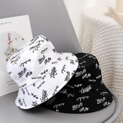 Double-sided Initial Bucket Hat