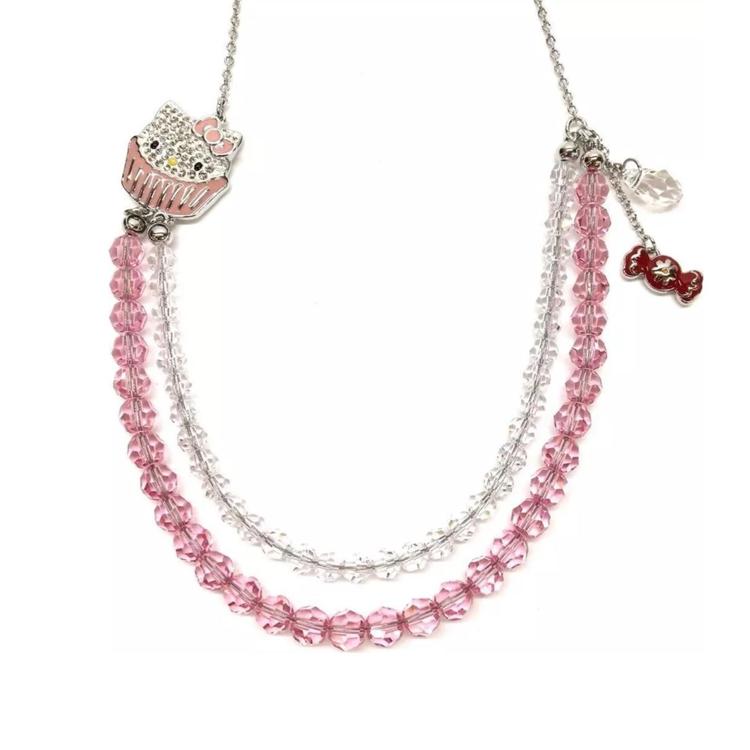 Swarovski Hello Kitty Necklace Unisex necklace Silver 1120602-1120602 Box (Random Color)