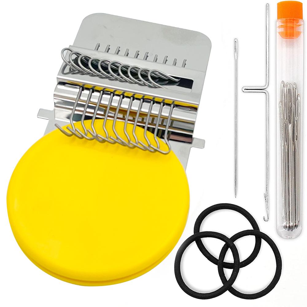 Small Loom Weave Tool Wooden Handmade Looms Weaving Knitting Mini Darning Machine For DIY Handicraft Class Travel Home Darner