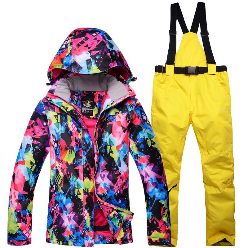New Ski Suit Women's Snow Township Large Size Set Breathable Heat Storage Warm Single and Double Ski Suit