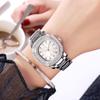 Gedi Women's Star-Patterned Luxury Alloy Watch with Steel Band