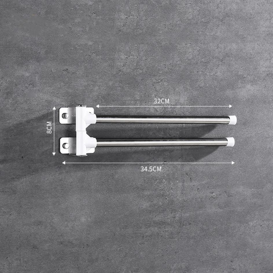 

Вращающаяся вешалка для полотенец из нержавеющей стали 304, вешалка для полотенец без перфорации, подвесная вешалка для полотенец, вешалка для ванной комнаты two rods