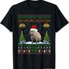 NEW LIMITED Capybara Christmas Xmas Lighting Santa Hat Design T Shirt S 3XL