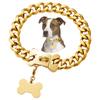 Fashion Chain Dog Collar With Bone Tag Design Suitable For Pet Daily Decoration