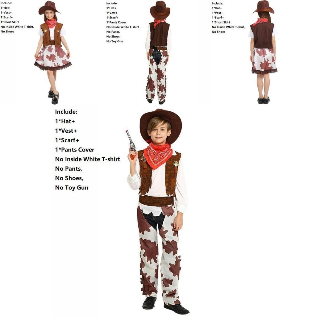 Boys Girls Cowboy Wild Western Costume Set With Vibrant Colors And Cozy Material