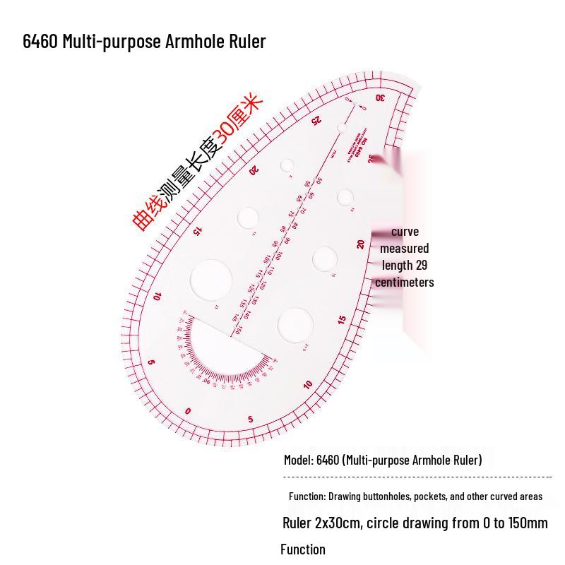 Multi-Function Sewing and Pattern Making Curve Ruler Set