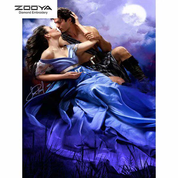 

ZOOYA DIY 5D Полный Круглый Алмазная Картина Пара Поцелуй Вышивка Крестом Ремесло Стежок Домашний Декор
