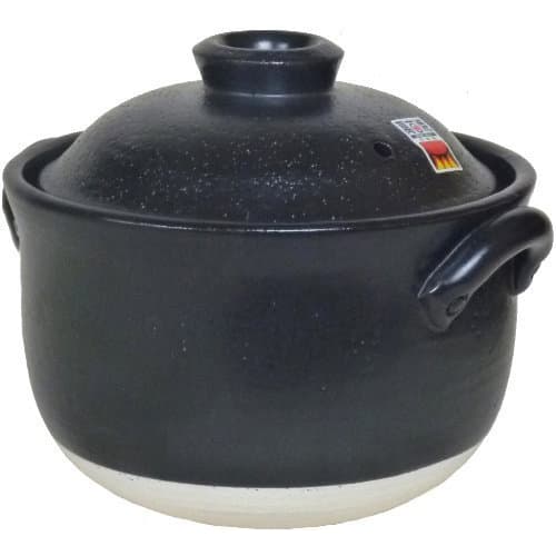 Traditional Rice Cooker: Double-Lid Yokkaichi Banko-yaki Earthenware Rice Cooker (Made In Japan) [Authentic 4-Cup Capacity, Polished Finish] Free Ship