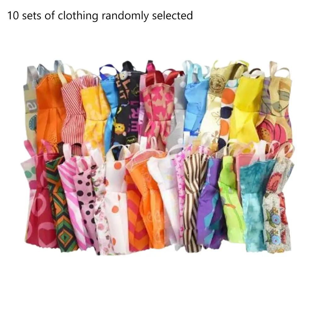 Random 10pcs Doll Clothes For 11.5 -12  (30cm) Doll Mix Color Accessories H7T5