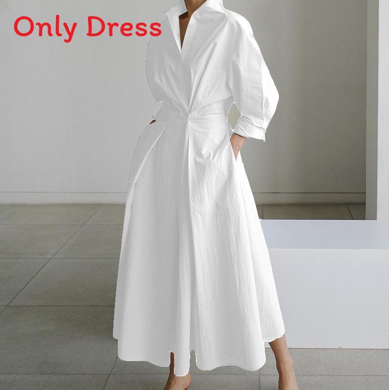 With Pleated Vneck Pure Color For Office And Casual Wear