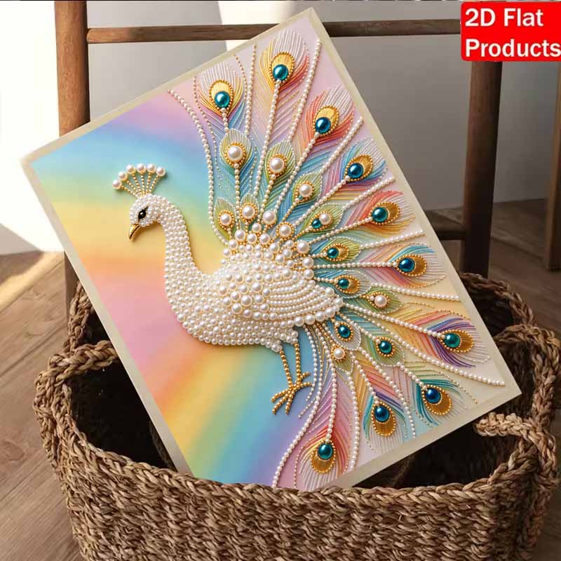 Pearl Art Painting Peacock Home Wall Decor Art Crafts Handmade DIY Adult/Beginner Gift Creative Home Decor Frameless Wall Decoration Art