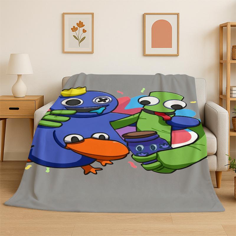 

Game R-Rainbow Friends Cartoon Flannel Blanket Soft Warm Throw Blanket for Bedroom Living Room Bed Travel Camping Picnic Kid 75x90cm
