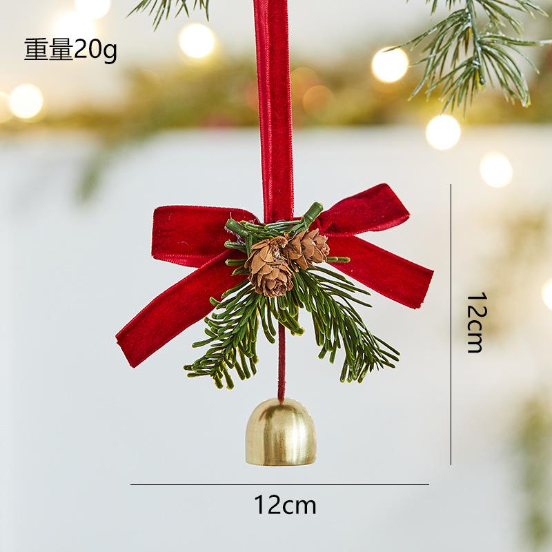 

New Christmas Tree Pendants Butterfly Knots Bell Scene Arrangement Hanging Bell Decorations Christmas Decorations XL