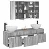 Bathroom Cabinet Set 4 Pcs Grey Sonoma 103.5 X 15.5 X 70 Cm