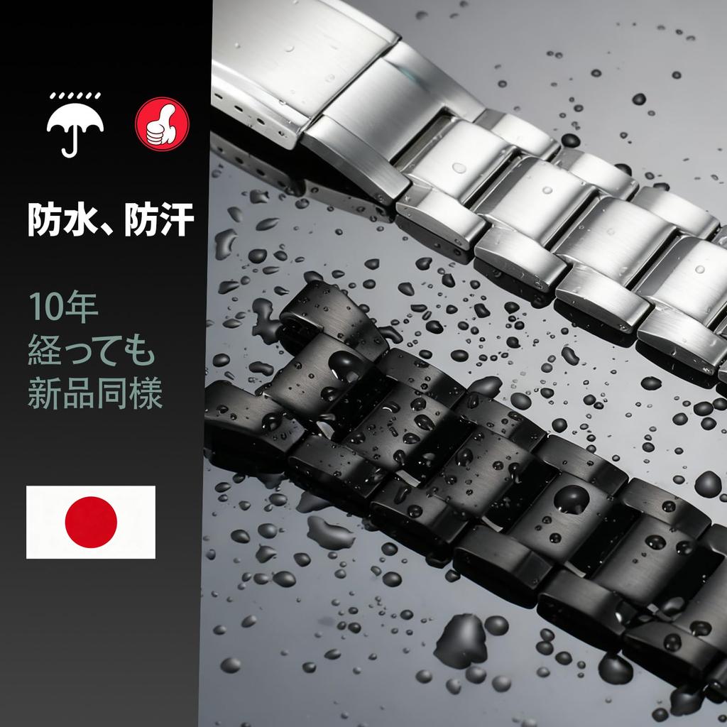 Tyqzor Compatible Stainless Steel Bracelet Watch Band Replacement Strap G-SHOCK GST-B100/GST-S120/GST-S100D/GST-S300/GST-W100/GST-W300 Men's