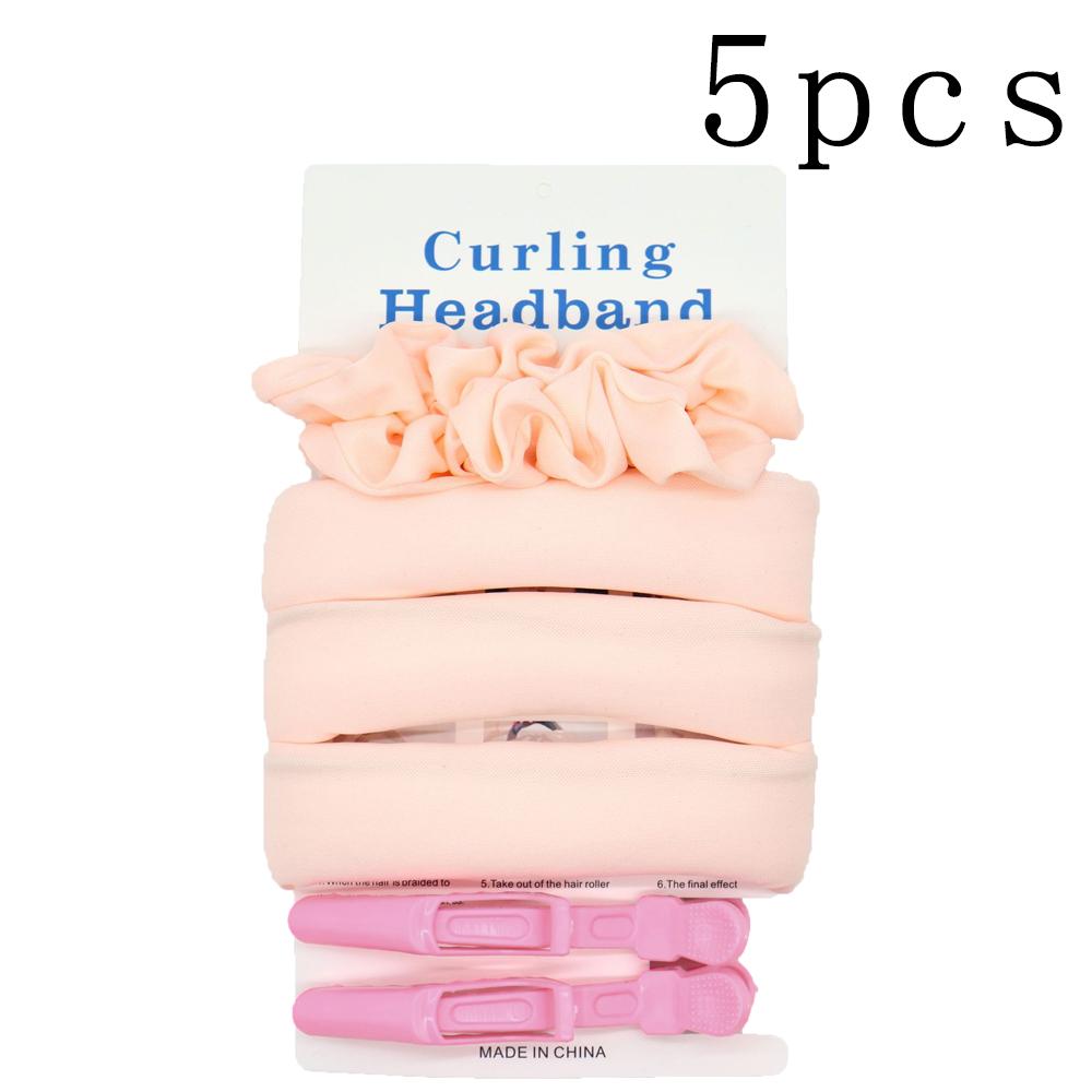 Long Hair Non Heat Curler, Portable Lazy Curler with Ultra Soft Fiber Non Heat Curler Set, 1 Set