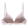 French Thin U-shaped Big Halter Invisible Bra Beautiful Back Cross Belt Front Buckle Underwear Big Chest Small Bra Bra