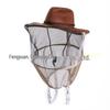 Breathable Beekeeping Cowboy Hat with Face Net and Sun Protection