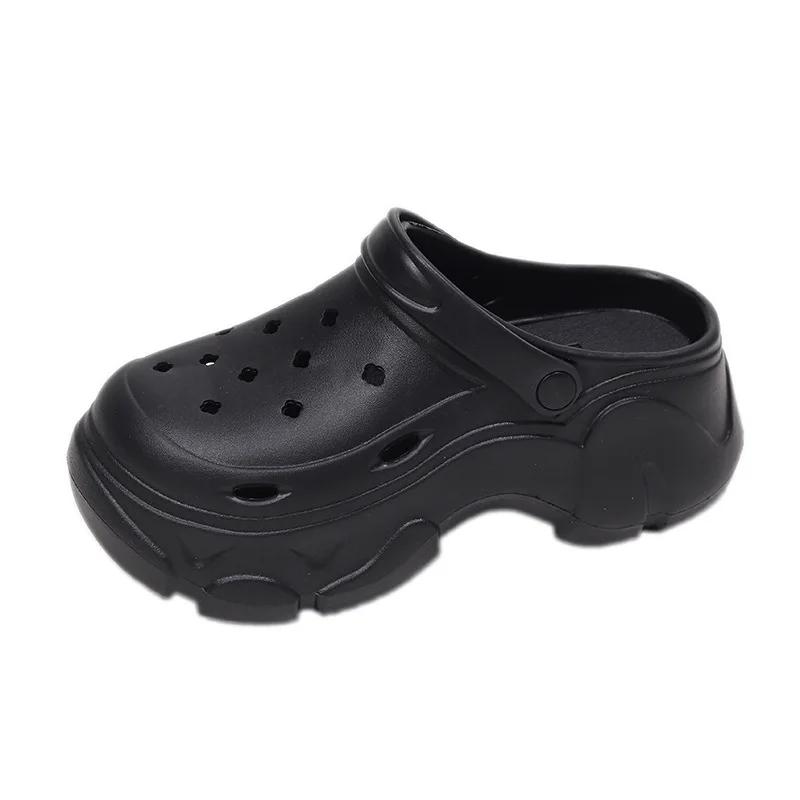 Fashion Women's Shoes 7cm Platform Sandals Casual Korean-style High Quality Garden Shoe Unique Non-slip Beach Shoes Hole Sneakers