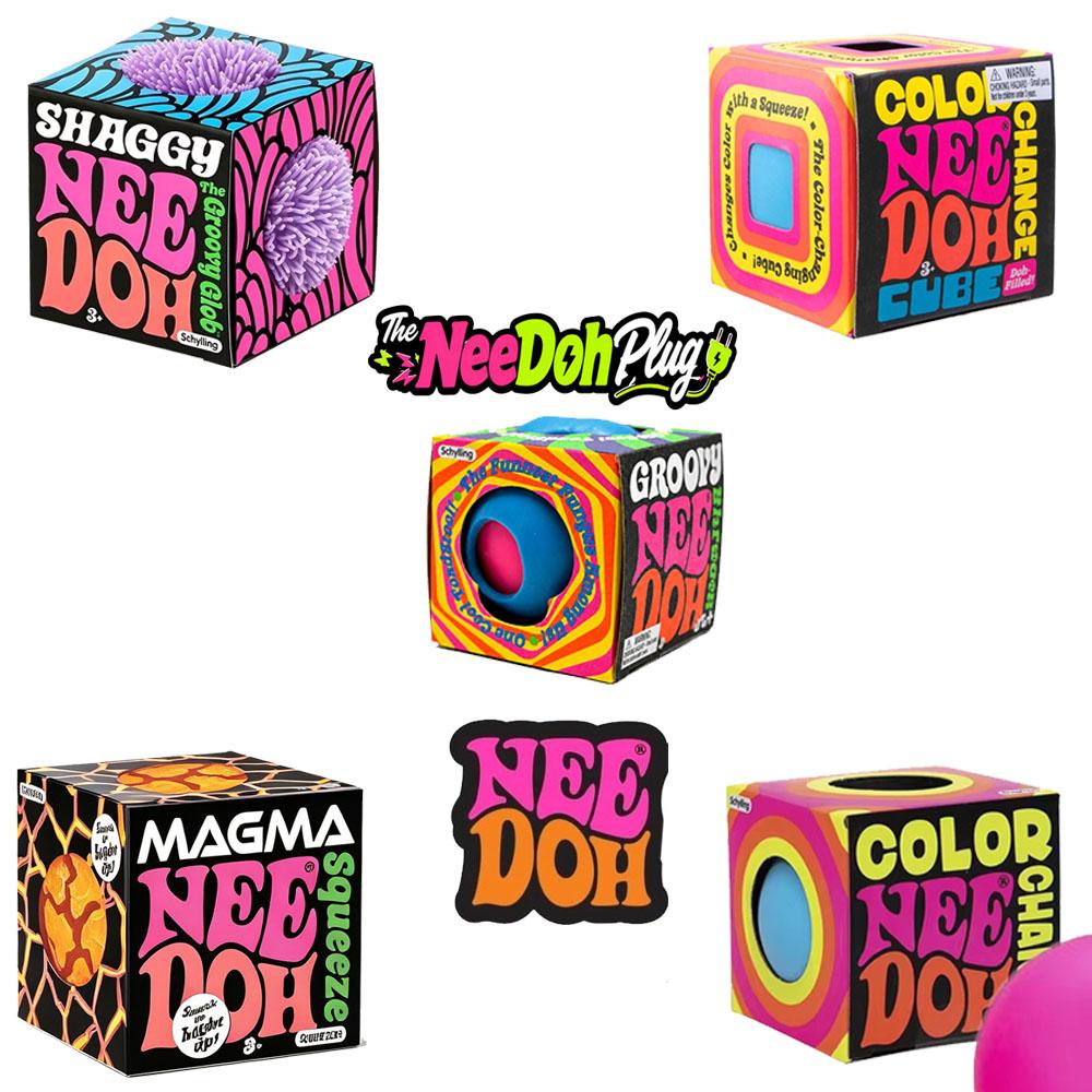Needoh Teenie Fuzz Ball 3 ks Mini Ostnatá Mačkací Hračka Maltóza Barevná Uvolněte Náladu Úzkost Léčba Relaxace Dospělí Přenosný Dárek