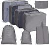 Travel Storage Bag Set Six-Piece Set Seven-Piece Eight-Piece Set Folding Toilet Bag Clothes Storage Bag Bundle Travel Bag
