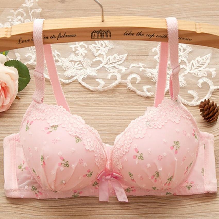 Bras for Women Brassiere Push Up Bra Padded Seamless Bralette Panties Floral Wired Breathable Thin Comfy