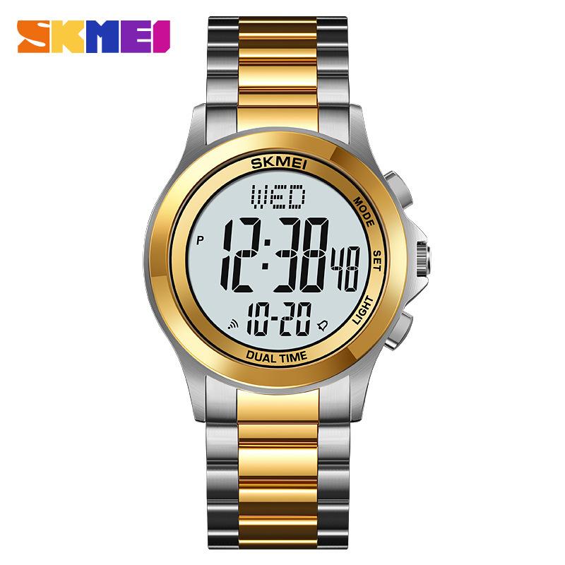 SKMEIMoment Beauty Business Men's Stainless Steel Waterproof Watch Luminous Chronograph Hot Selling Electronic Watch
